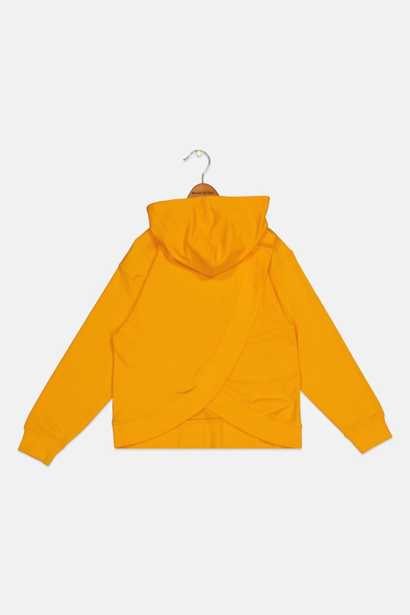 Overkids هودي طويل الأكمام للبنات، مزين، أصفر - Image 2