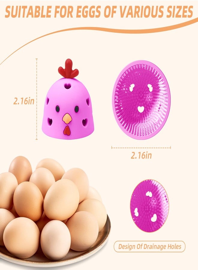 TULOBI Silicone Egg Brush Cleaner, Egg Washer for Fresh Eggs, Egg Cleaner for Fresh Eggs, Egg Scrubber for Fresh Eggs, Reusable Cleaning Tools for Egg Washer (Pink) - Image 5
