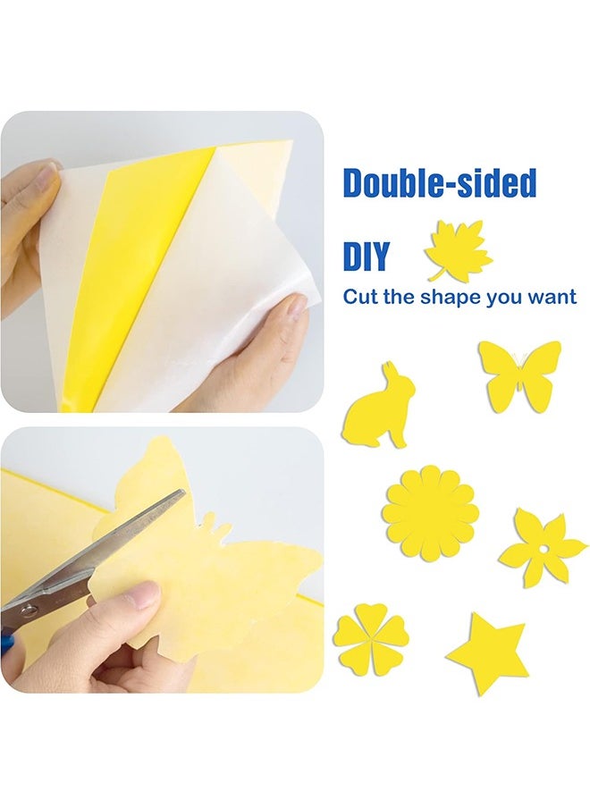 Lemon - 10Pcs Yellow Double-sided Sticky Traps For Bug, Fly Trap, Insect Trap, Catch Multiple Flying Insects With Natural Mold Control Sticker, Perfect For Gardening 25cmx20cm - Image 1