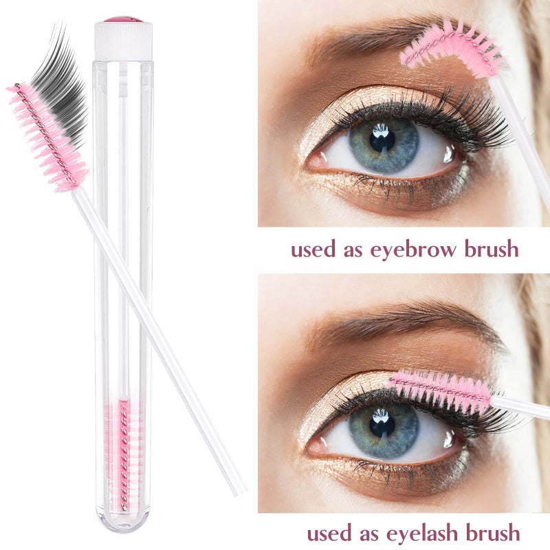 TUZAZO طقم أنابيب ماسكارا TUZAZO 80 قطعة 40 أنبوب فرشاة رموش فارغ ماسي 40 فرشاة ماسكارا لتطبيق الرموش أدوات مكياج (أسلوب رموش وردي) - Image 5