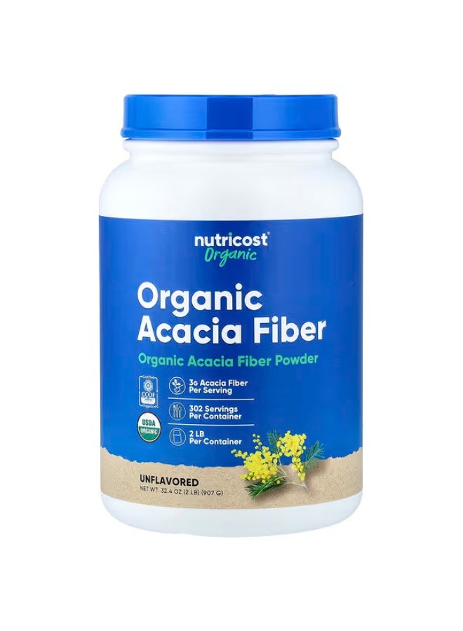 Nutricost, Organic Acacia Fiber Powder, Unflavored, 32.4 oz (907 g) - Image 1