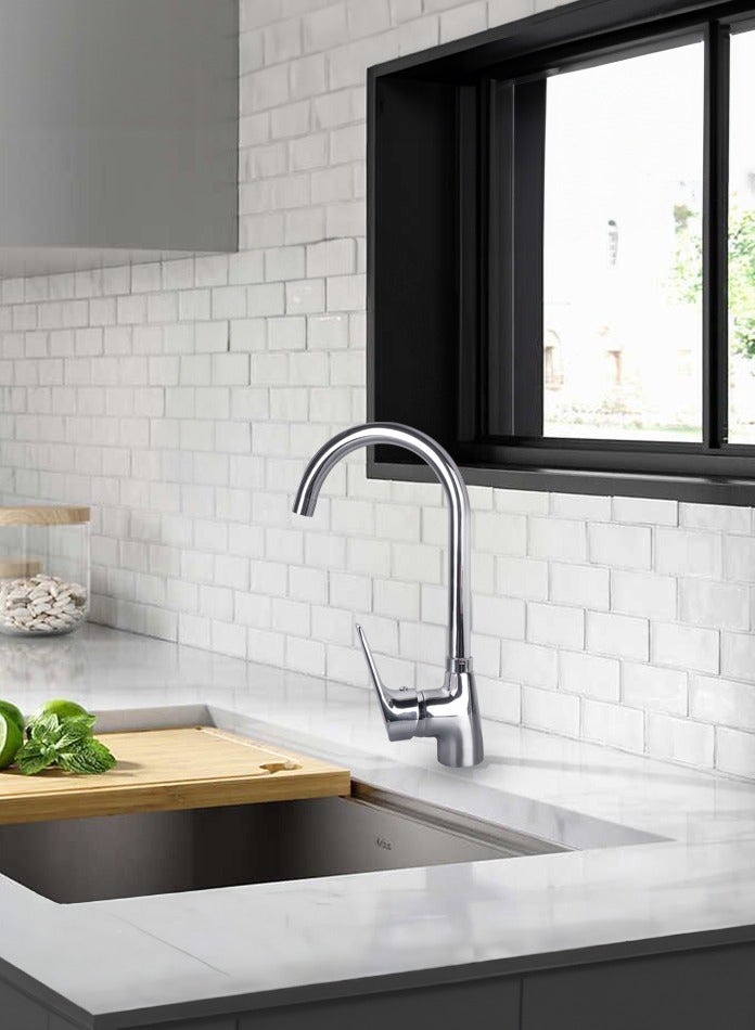 MODI Stainless Steel Kitchen Sink Mixer Faucet with 360° Swivel Spout, Hot & Cold Water Control, Modern Design for Home & Kitchen - Image 4