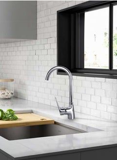 MODI Single Lever GALAXY BASIN Mixer Silver  - Image 4