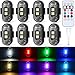 Aukmak 8PCS Wireless LED Strobe Lights with Remote Control 8 Colors Rechargeable Led Lights AntiCollision LED Emergency Warning Lights for Car Motorcycle Bike Drone Aircraft - Image 2
