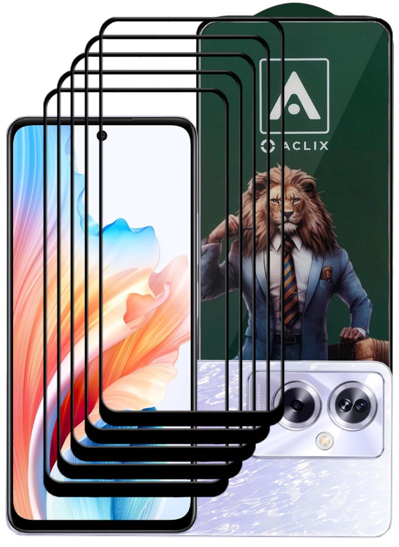 ACLIX 5 Pieces Antistatic ESD Dustproof Premium Quality High Definition Tempered Glass Screen Protector Designed For Oppo A79 - Image 1