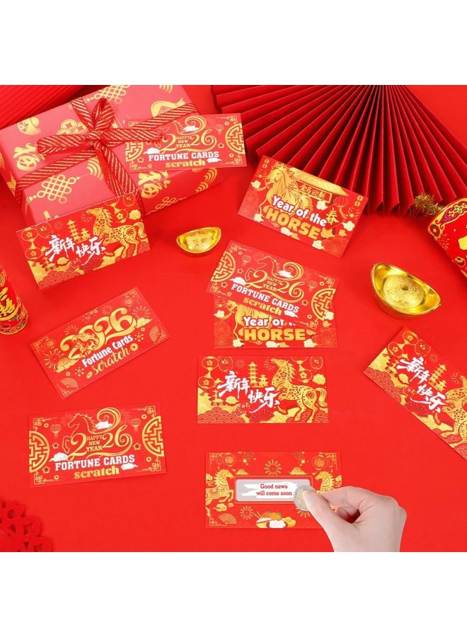 HOWAF Chinese New Year Scratch Off Card, 24pcs Year of Horse Scratch Off Fortune Cards for Lunar New Year Party Favors Supplies - Image 4