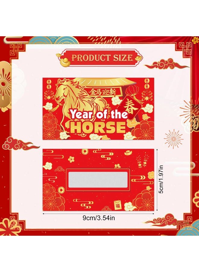 HOWAF Chinese New Year Scratch Off Card, 24pcs Year of Horse Scratch Off Fortune Cards for Lunar New Year Party Favors Supplies - Image 2