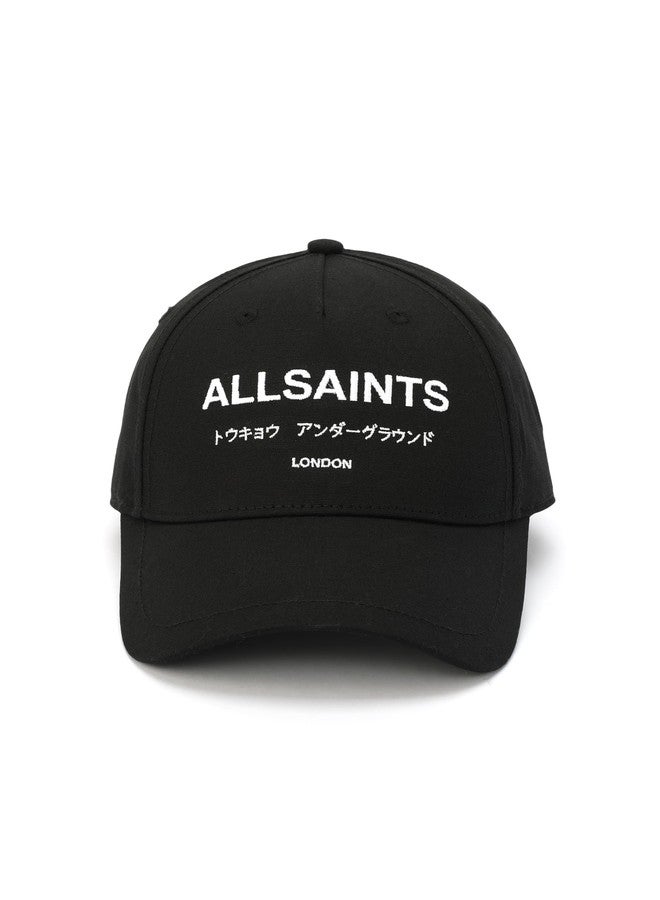 Allsaints Women's Underground Logo Baseball Cap, Cotton Hat with Adjustable Strap, Curved Brim - Image 1