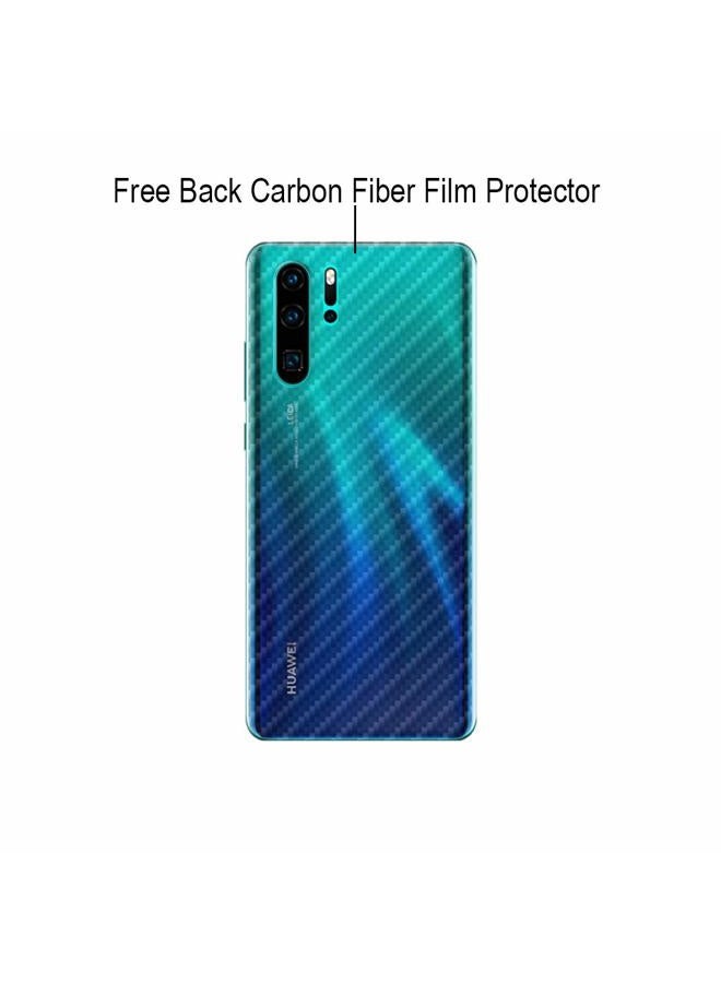 IBYWIND For Huawei P30 Pro Screen Protector,2 Pack 9H Hardness Tempered Glass,With 1Pc Camera Lens Protector,1Pc Back Carbon Fiber Film,Easy to install - Image 3