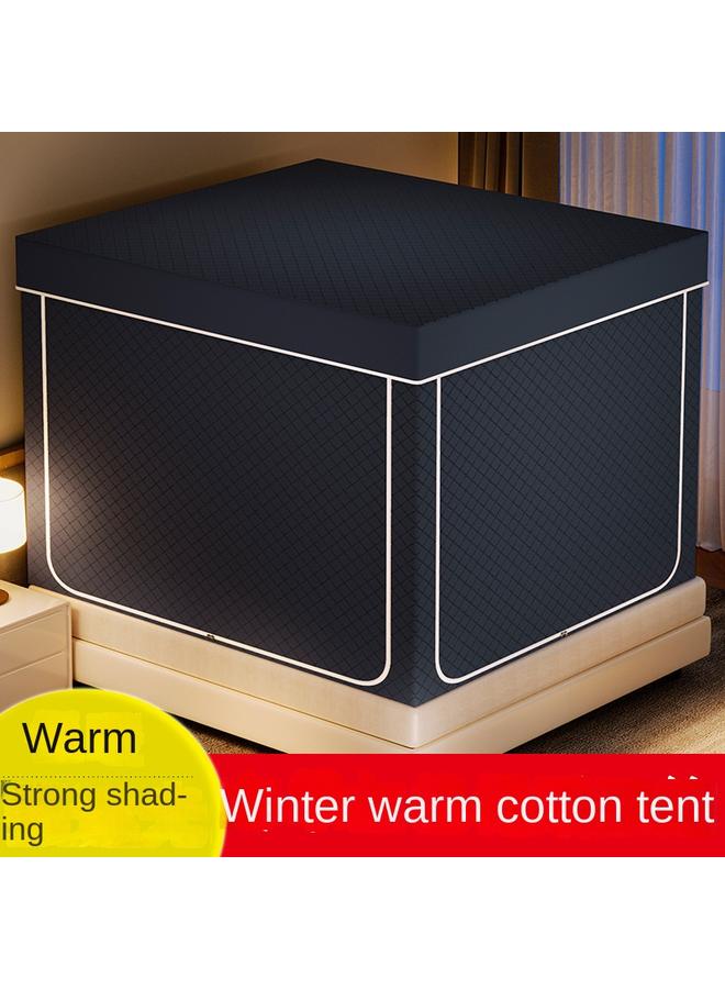Bluejw Indoor Winter Cotton Tent Dormitory Adult Cotton Mosquito Net Autumn And Winter Warm Windproof Cold Protection Privacy Bed Net Iron - Image 3