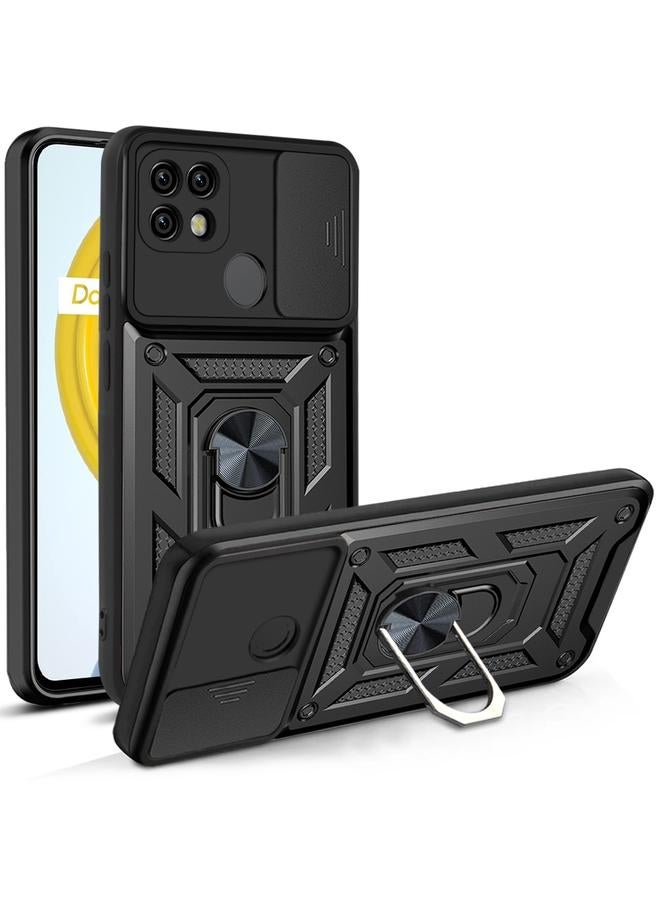 اس-توب جراب لهاتف OPPO Realme C21/C20/C11 2021 بتصميم غطاء كاميرا منزلق مصنوع من مادة TPU+PC وغطاء حماية للهاتف - Image 1