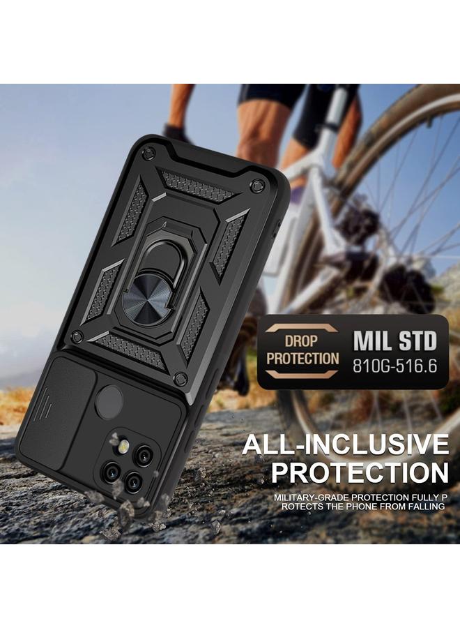 اس-توب جراب لهاتف OPPO Realme C21/C20/C11 2021 بتصميم غطاء كاميرا منزلق مصنوع من مادة TPU+PC وغطاء حماية للهاتف - Image 4