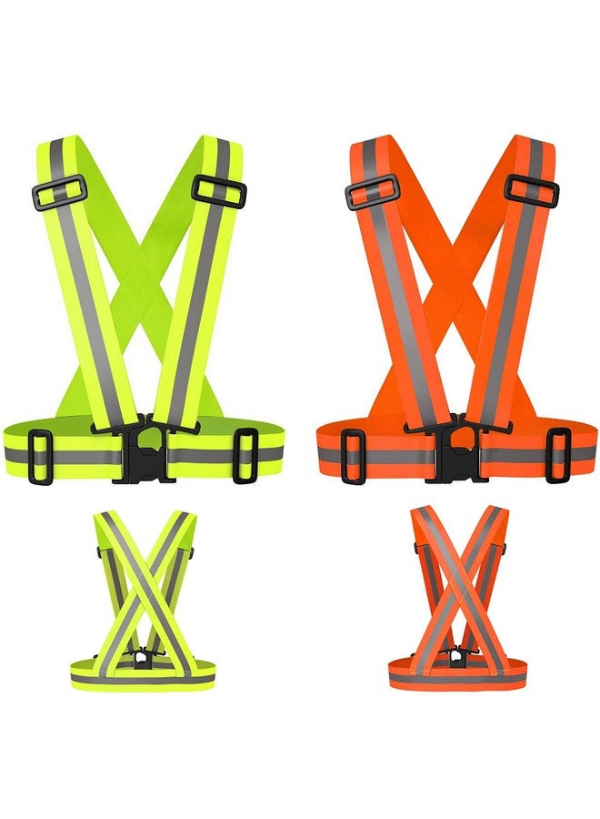 AUOON Reflective Running Vestsafety Reflective Vest With Adjustable Strap For Runningcycling Motorcycle And Walkingfits Over Outdoor Clothingbreathable Waterproof Lightweight (2 Pack) - Image 2