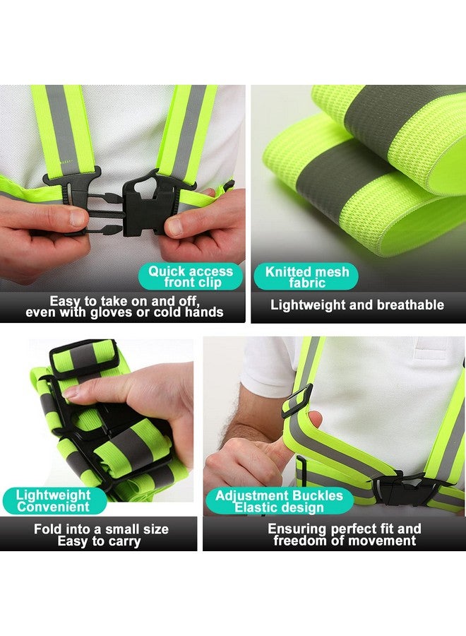 AUOON Reflective Running Vestsafety Reflective Vest With Adjustable Strap For Runningcycling Motorcycle And Walkingfits Over Outdoor Clothingbreathable Waterproof Lightweight (2 Pack) - Image 4
