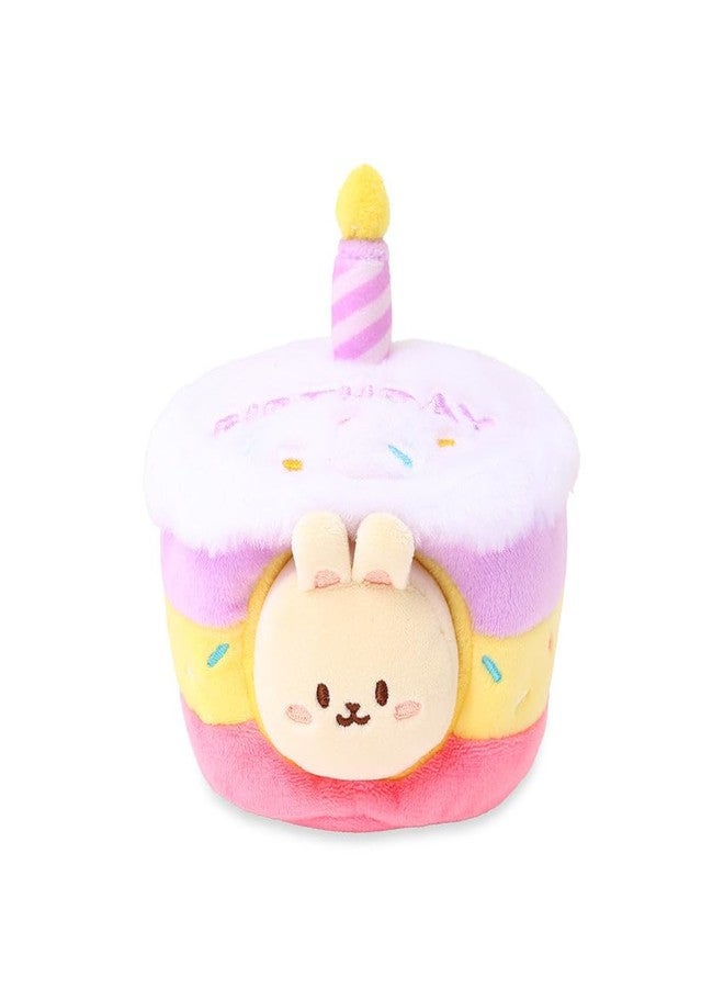 Anirollz Birthday Cake Oufitz Bunniroll Mini Plush - Soft & Cuddly Stuffed Bunny, Cute Collectible Gift for Plush Lovers, 4” Small & Adorable - Image 1