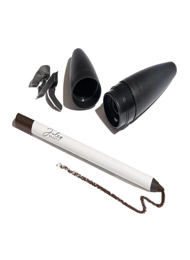 Julep Makeup Pencil Sharpener (Torpedo) + When Pencil Met Gel Sharpenable Multi-Use Longwear Eyeliner, Rich Brown - Image 1