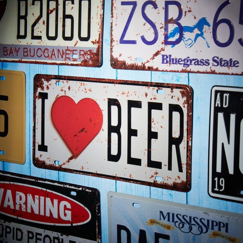 Eazywagon I Love Beer Multipurpose Metal Signs - License Wall Plate, Decorative Car Tag - Ideal for Cafe, Restaurant, Shop, Home, Hotel, Club, Office, Living Area - Image 2