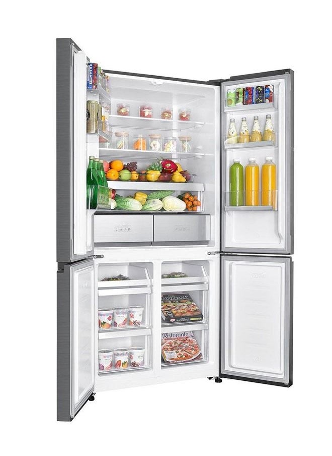 Mabe - 4-Door Side By Side Refrigerator 12.9Cu.ft, Freezer 5.2Cu.ft, 593 L, Inverter, MTB516JKRSS0 Stainless Steel - Image 1