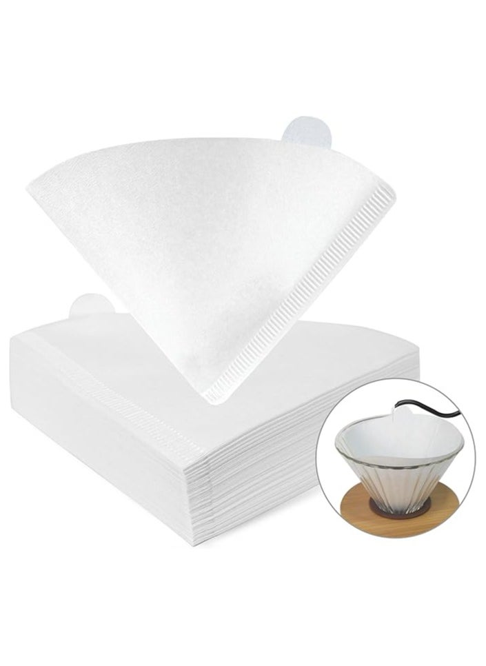 Generic - Premium Naturally Whitened Coffee Filter Paper – 100 Count | Disposable Cone Coffee Filters for 2-4 Cup Brewing | Durable | Tear-Resistant | Easy Cleanup | Compatible with Most V-Shaped Coffee Makers | Perfect for Smooth and Rich Coffee Flavor - Image 1