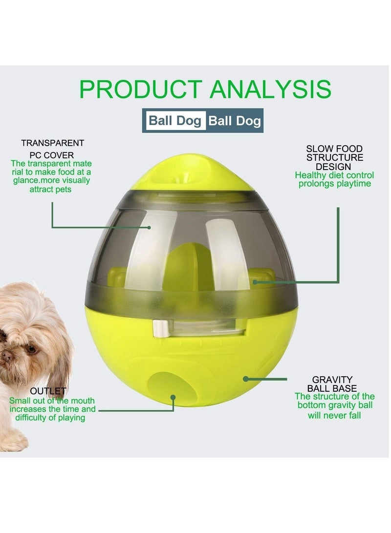 Cats and Dogs Interactive Food Dispensing Tumbler Treat Dispensing Toy Self Food Feeder For Small Medium Pets Green - Image 3