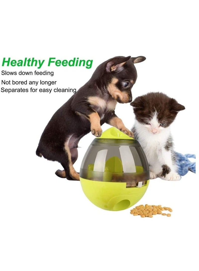 Cats and Dogs Interactive Food Dispensing Tumbler Treat Dispensing Toy Self Food Feeder For Small Medium Pets Green - Image 2