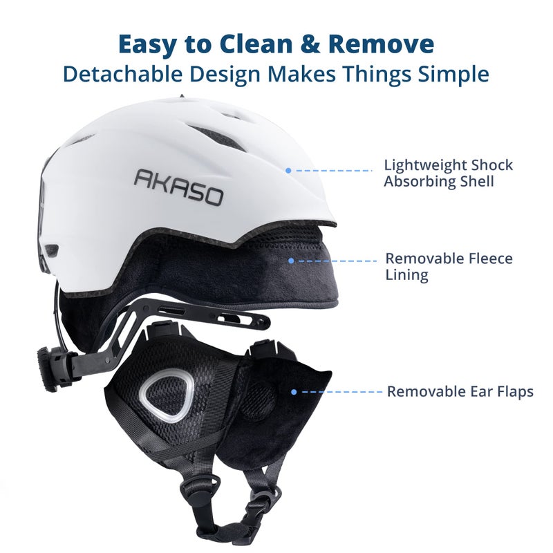 AKASO Ski Helmet for Men and Women, Snowboard Helmet, Goggles Compatible, Youth - Image 5