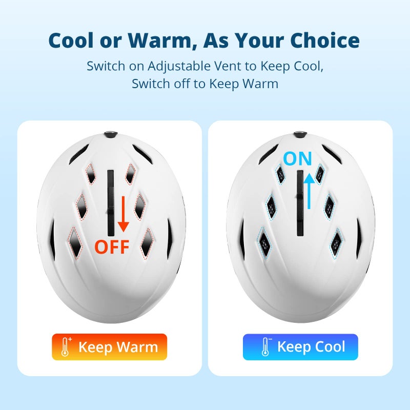 AKASO Ski Helmet for Men and Women, Snowboard Helmet, Goggles Compatible, Youth - Image 3