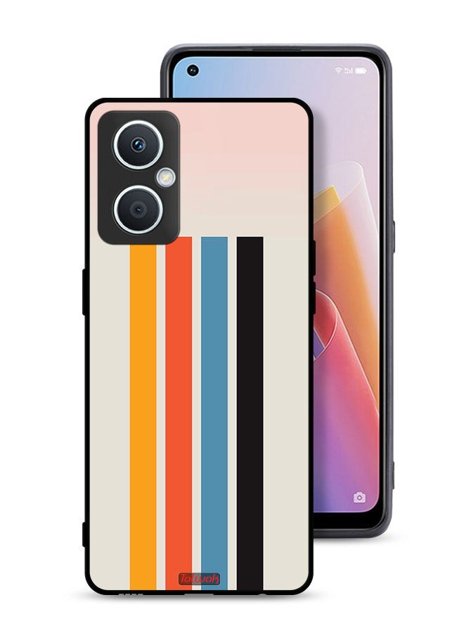 Tolwak Oppo A96 5G Protective Case Cover Straight Lines Pattern - Image 1