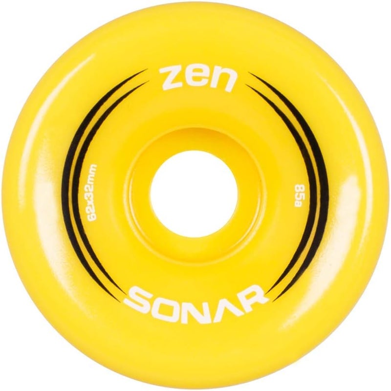 Riedell Zen Wheels - Quad Roller Skate Wheels - 4 Pack of 32mm x 62mm 85A Wheels - Image 2
