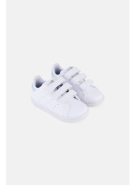 adidas Originals Toddlers Girl Stan Smith Velcro Closure Shoes, White  - Image 1