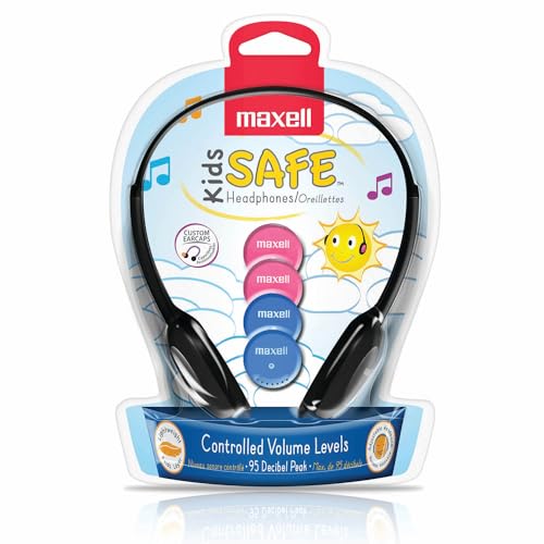 Maxell 190338 Lightweight & Small Volume Protection 30mm Driver Comfortable Kids Safe Children Headphones with Interchangeable Colors Black - Image 2