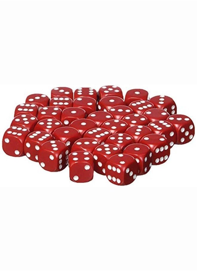 Chessex - Dice D6 Sets Opaque Red With White 12Mm Six Sided Die (36) Block Of Dice - Image 1