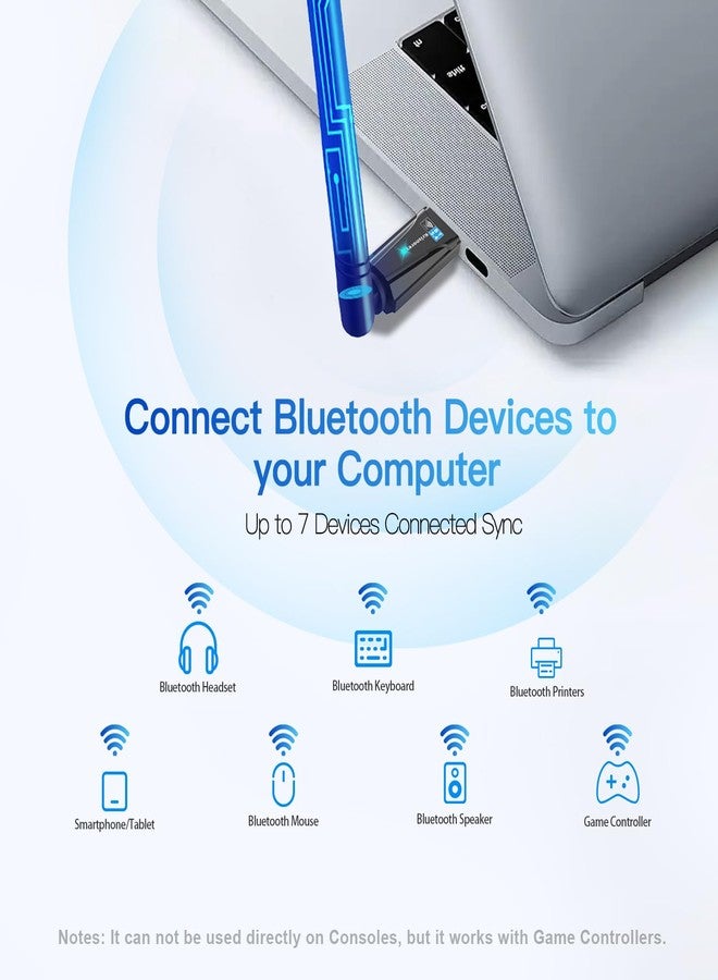 Krisnorey 2-in-1 Wi-Fi 6 Bluetooth 5.4 USB Adapter for PC Laptop, 5dBi High Gain AX900 2.4G/5GHz Wireless WiFi Network Dongle Auto-Driver for Windows 11 10 Desktop, Plug n Pair Headset, Keyboard, Mice - Image 3
