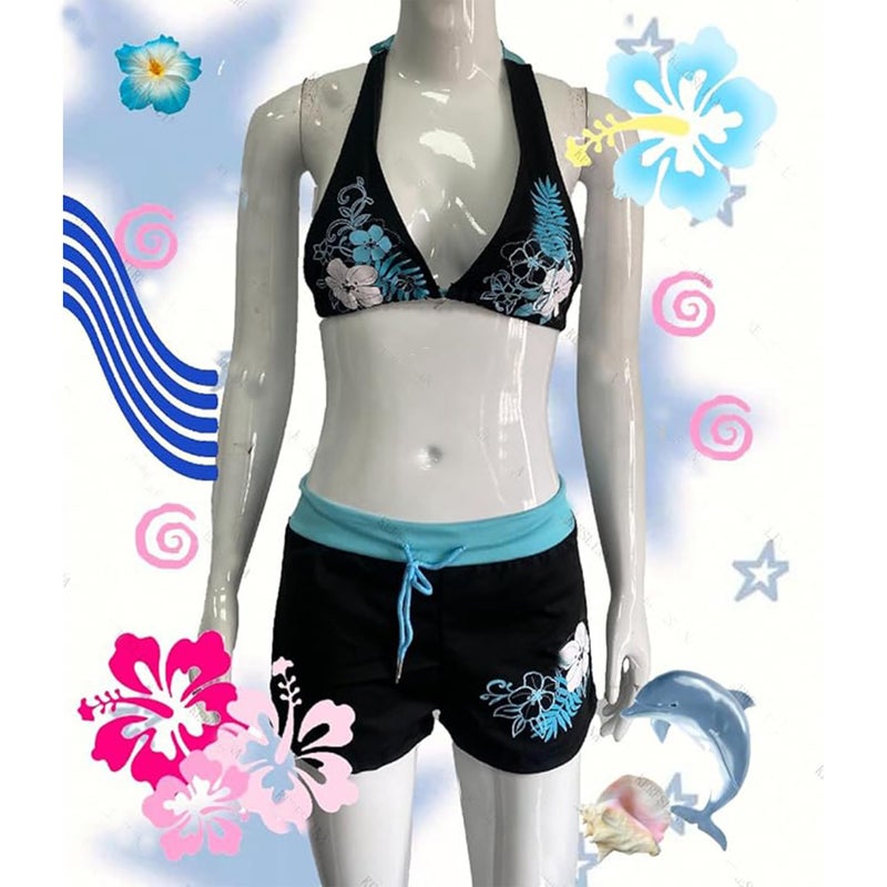 RICHTRUE 2 Piece Y2k Halter Bikini Sets Women Sexy Swimsuit Beach Sets Cute Summer Going Out Outfits 2025 Vacation 2000s (Pink,Small) - Image 5
