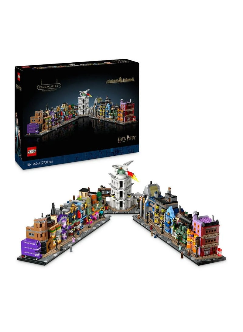 ليغو ليجو هاري بوتر دياجون ألي، متاجر السحرة، مجموعة سحرة للبالغين، نموذج عرض سحري 76444 - 2750 قطعة - Image 1