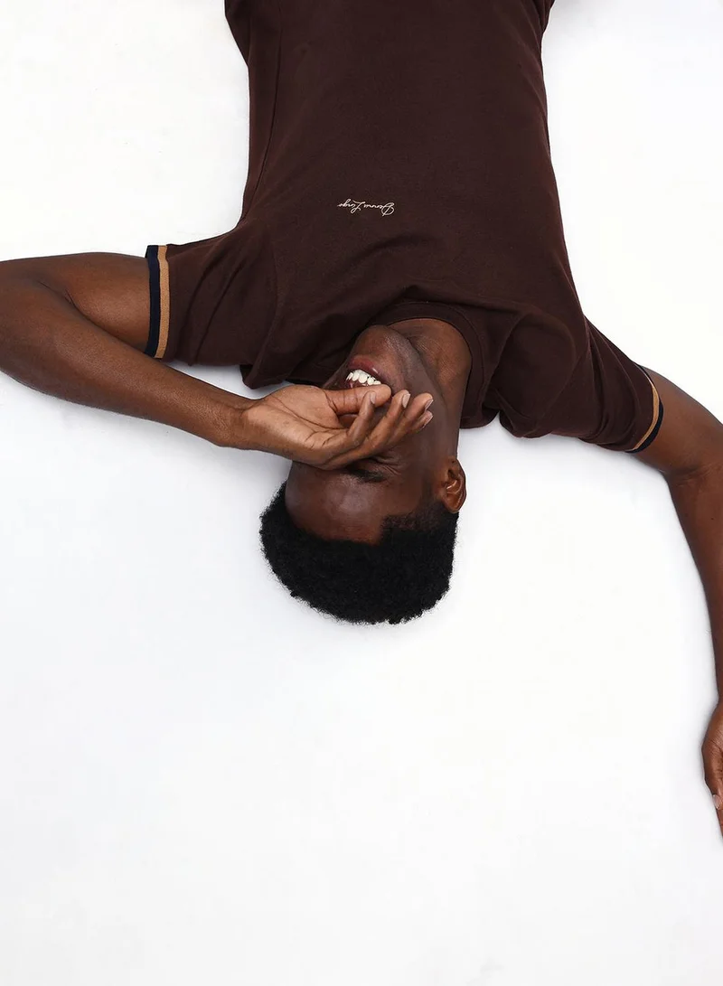 دينيس لينغو تي شيرت قطن مريح للرجال بنكهة الشيكوريا