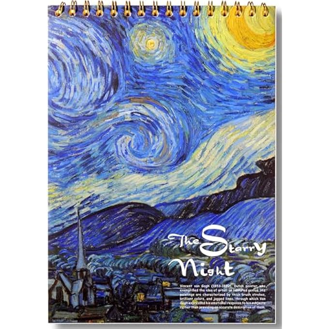 A4 SKETCH BOOK, TOP SPIRAL BOUND SKETCH PAD, 1 PACK 60-SHEETS (68LB/100GSM) ACID FREE ART SKETCHBOOK ARTISTIC DRAWING PAINTING WRITING PAPER FOR BEGINNERS ARTISTS(STARRY) - Image 1