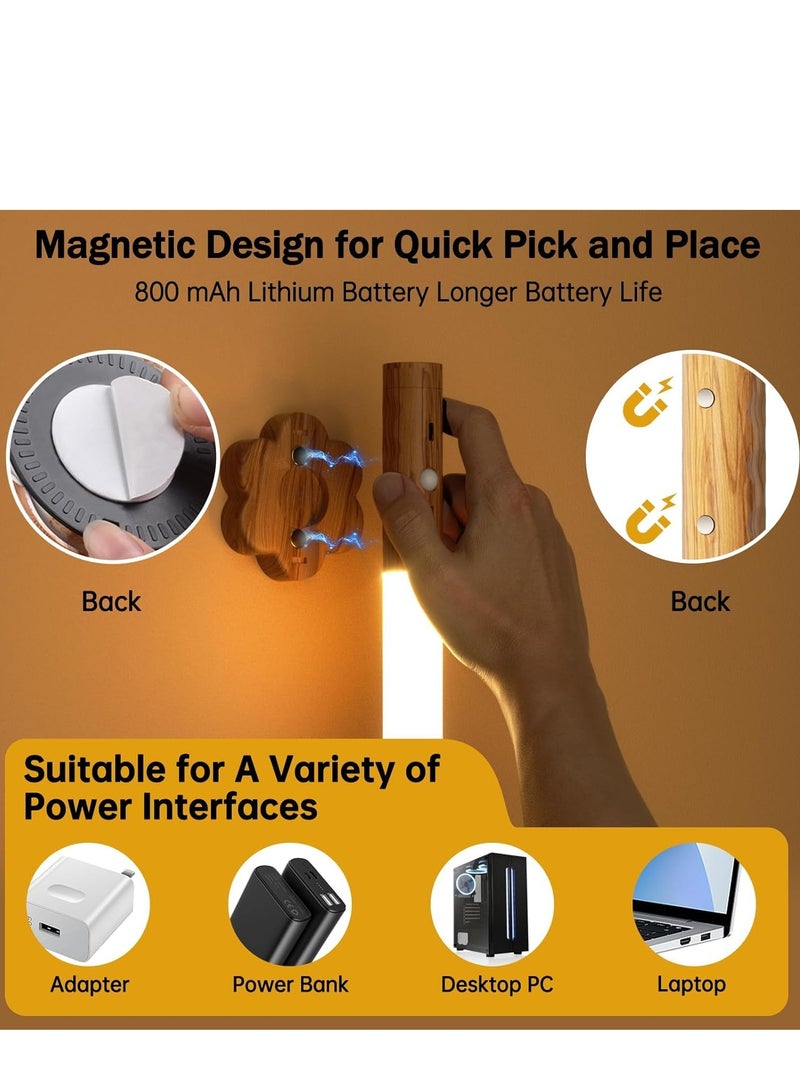 SYOSI USB Rechargeable Wall Light, Motion Sensor Night Light Portable Removable Magnetic Cordless Wireless Automatic Battery Strip Stick Lamp for Indoor Hallway Stairway Porch - Image 3