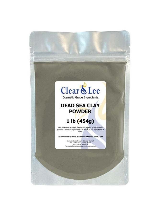ClearLee - Dead Sea Clay Cosmetic Grade Powder 100% Pure Natural Powder Great For Skin Detox Rejuvenation And More Heal Damaged Skin Diy Clay Face Mask (1 Lb) - Image 1