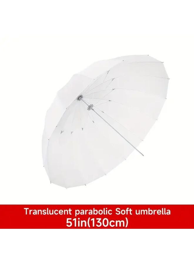 51 Inch Professional Photography Soft Light Umbrella Portable Fill Light Reflector For Live Broadcast Video Studio - Image 1