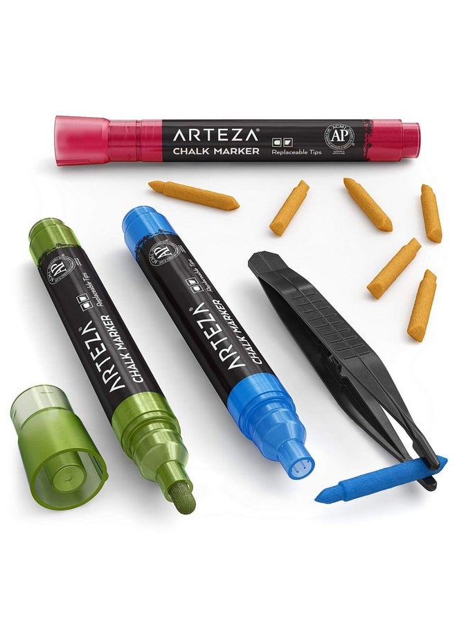 ARTEZA ARTEZA Liquid Chalk Markers, 42 Colors Pack with 50 Chalkboard Labels, Fine Tip Chalk Pens for Blackboard, Whiteboard, Windows, Mirrors, Glass  - Image 3