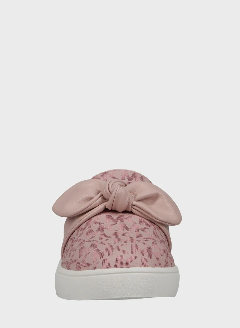 Michael Kors Kids Jem Bow Low Top Slip On Sneakers