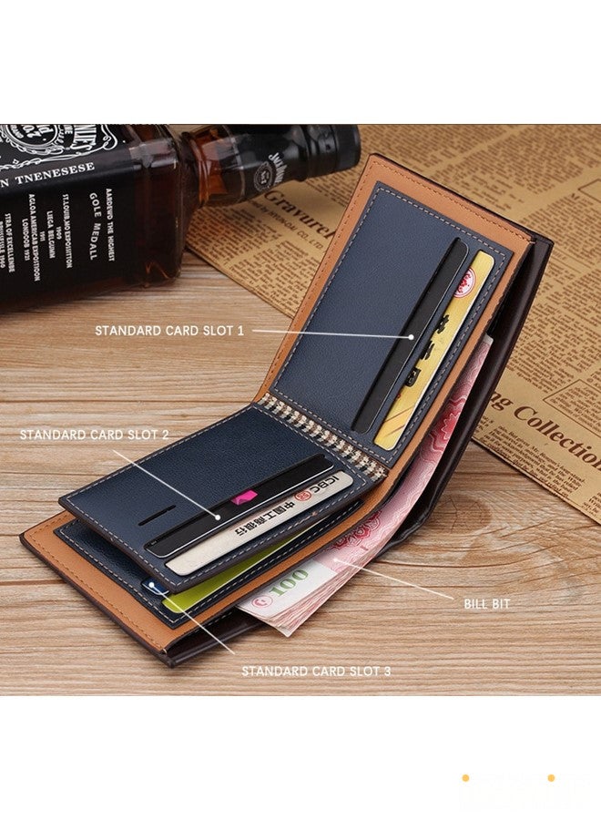 Fuerdanni Men Leather Wallet Durable Bifold Design with Multiple Card Slots - Image 4