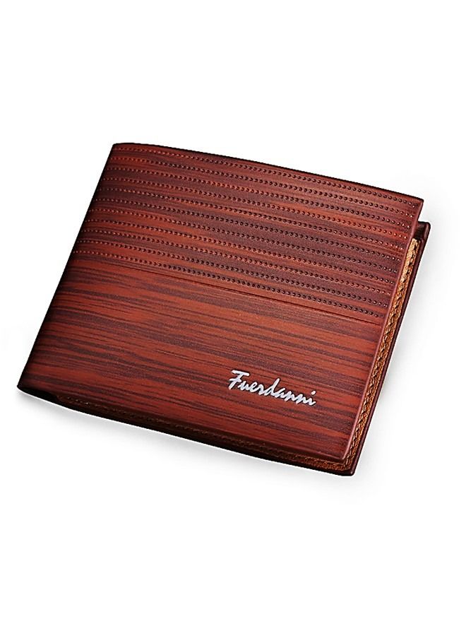 Fuerdanni Men Leather Wallet Durable Bifold Design with Multiple Card Slots - Image 1