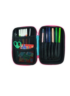 SMILY KIDDOS Smily Kiddos Ethylene Vinyl Acetate (Eva) Single Compartment Pencil Case Stylish Cute Large Capacity Hardtop Eva Pencil Case Organizer School Kids Girls Women Multi Purpose| Magic Unicorn | Light Blue  - Image 3