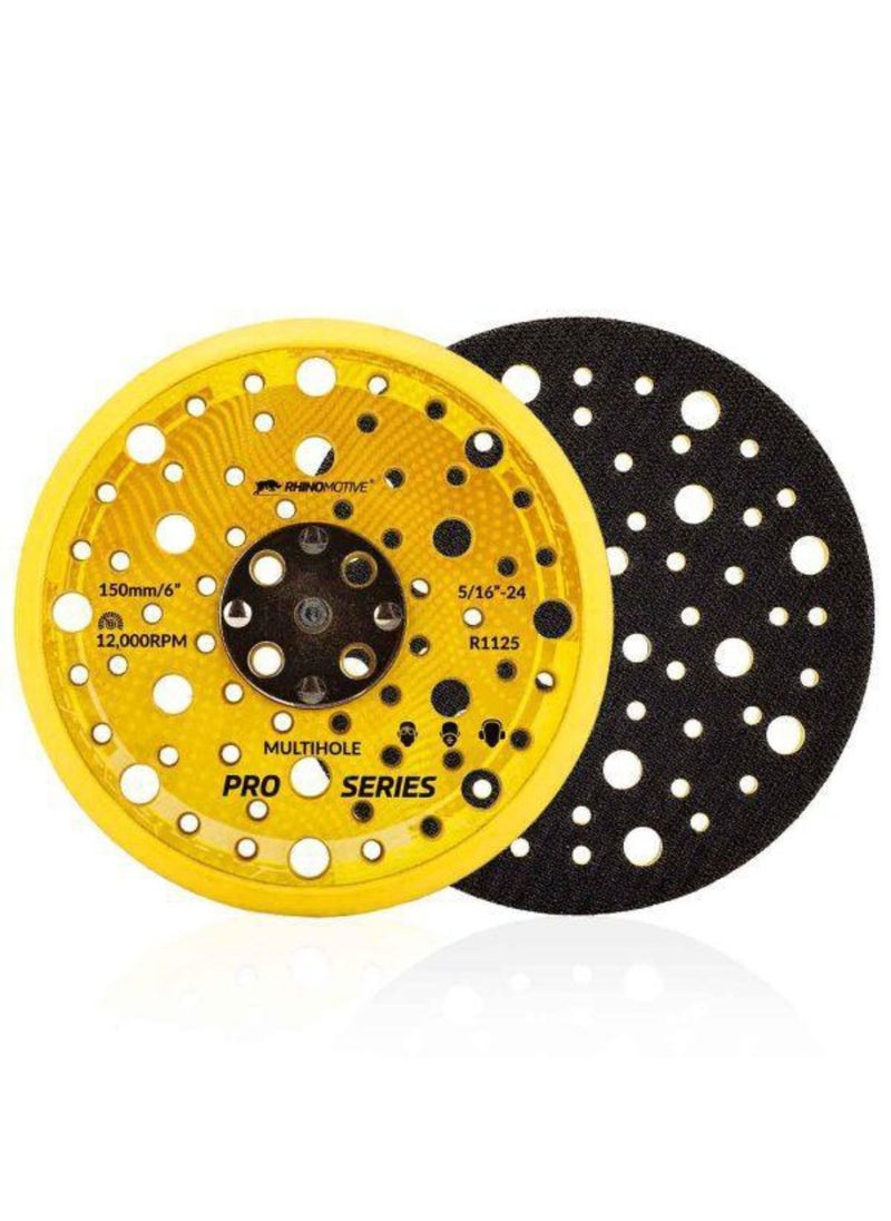 RHINOMOTIVE RHINOMOTIVE Multi hole Back Up Pad to maximize dust extraction 150MM  - Image 1