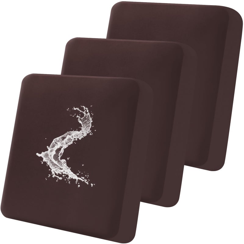 Smiry Waterproof Couch Cushion Covers Stretch Washable Sofa Cushion Cover Soft Sofa Slipcover Elastic NonSlip Furniture Protector for Pets Kid 3 Pack Chocolate