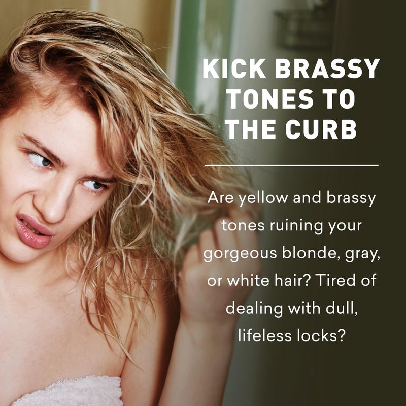 Just Nutritive Purple Toning Shampoo for Blonde, Gray, White, Silver, and Bleached Hair - Eliminate Brassiness, Boost Shine, Repairs, Hydrates, Sulfate-Free, Paraben-Free, Anti-Yellowing, 8 oz. - Image 3