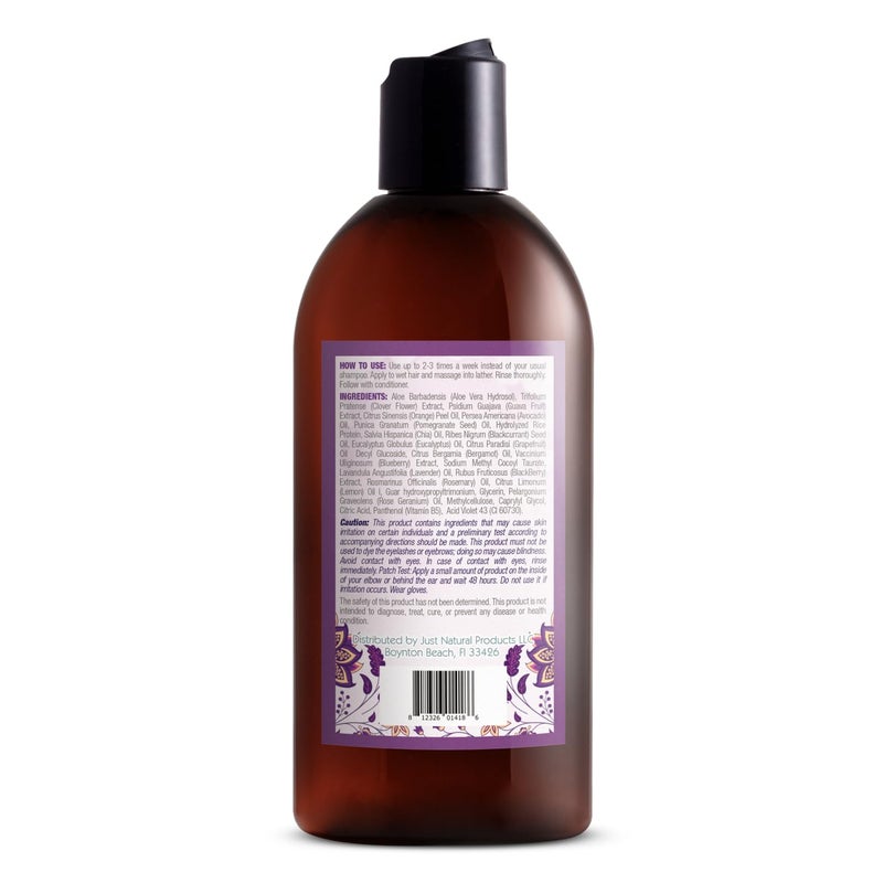 Just Nutritive Purple Toning Shampoo for Blonde, Gray, White, Silver, and Bleached Hair - Eliminate Brassiness, Boost Shine, Repairs, Hydrates, Sulfate-Free, Paraben-Free, Anti-Yellowing, 8 oz. - Image 2