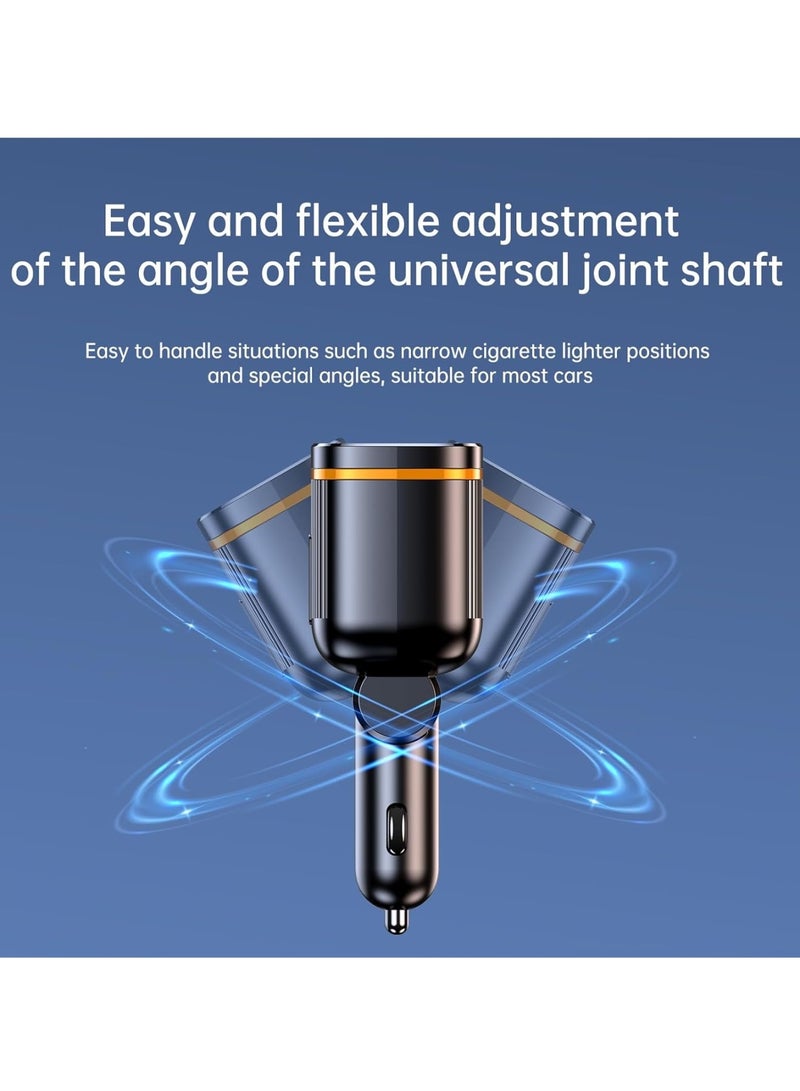 USB C Car Charger Adapter, 145W Super Fast Cigarette Lighter USB Charger Adapter, with LED Voltmeter, USB C +USB A Car Phone Charger Adapter, for iPhone Samsung  More - Image 5